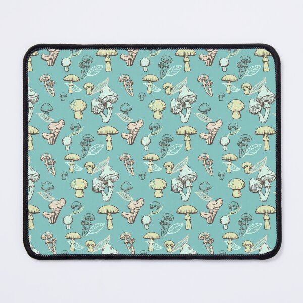 Item preview, Colorful Hand Drawn Mushroom Pattern Fungi Texture Monte Carlo Green designed and sold by SoccaTamam.