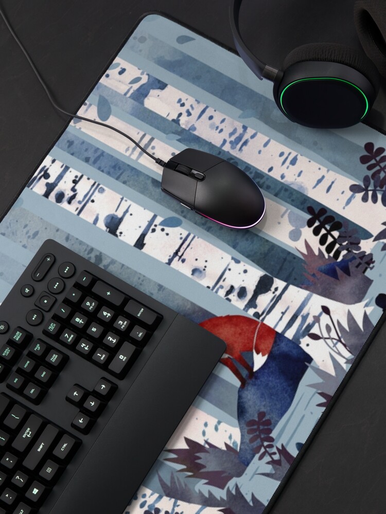 Alternate view of The Birches (in Blue) Mouse Pad
