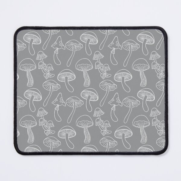 Item preview, Hand Drawn Mushroom Pattern Fungi Texture Ultimate Gray designed and sold by SoccaTamam.