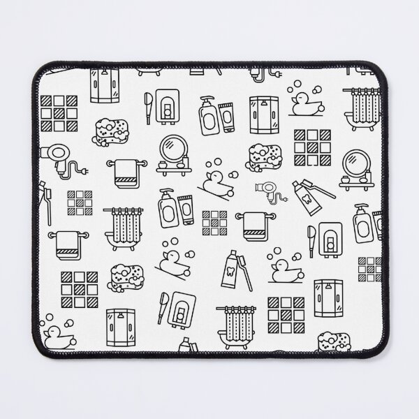 Item preview, Funny Doodles Bathroom Element Icons Pattern designed and sold by SoccaTamam.