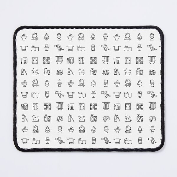 Item preview, Funny Bathroom Element Icons Pattern designed and sold by SoccaTamam.