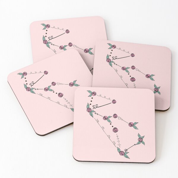 Item preview, Lupus (Wolf) Constellation Roses and Hearts Doodle designed and sold by EndlessDoodles.