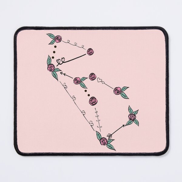 Item preview, Lupus (Wolf) Constellation Roses and Hearts Doodle designed and sold by EndlessDoodles.