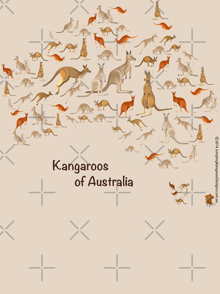 Kangaroo Map of Australia by JumpingKangaroo