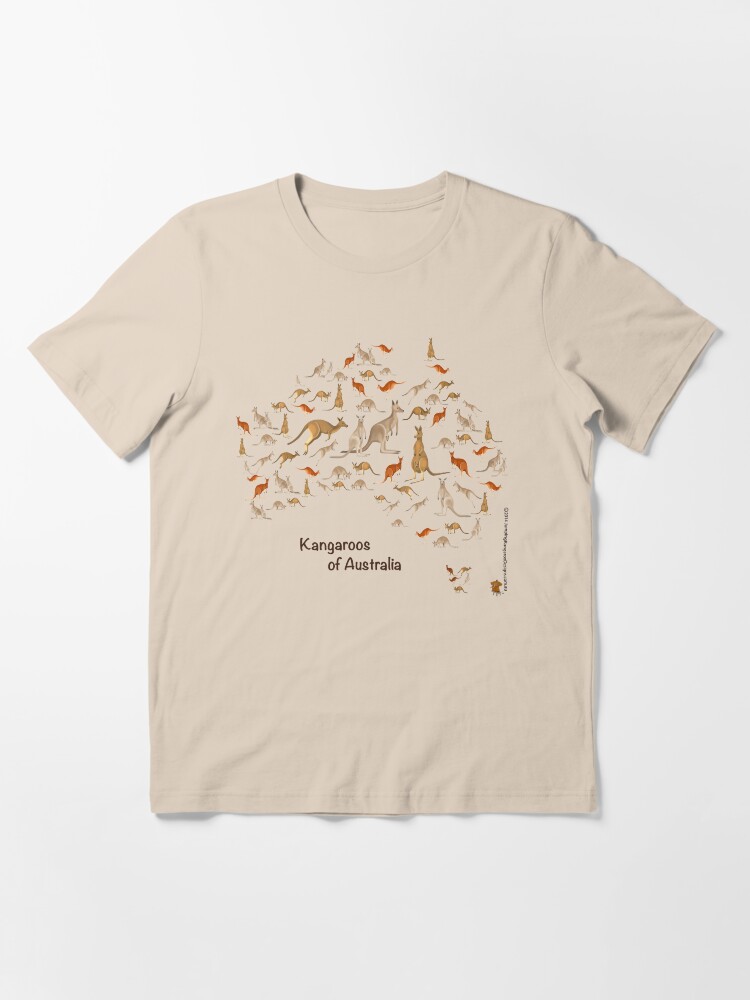 Alternate view of Kangaroo Map of Australia Essential T-Shirt