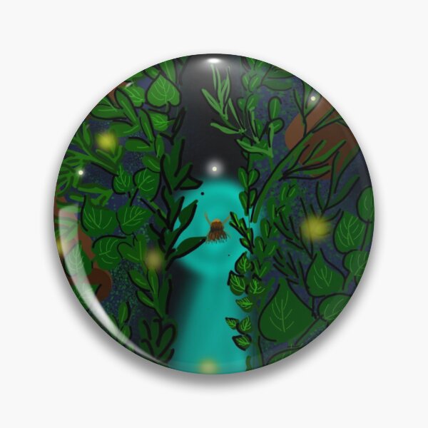 Item preview, girl in the forest amidst twinkling bugs designed and sold by MonsoonMastani.