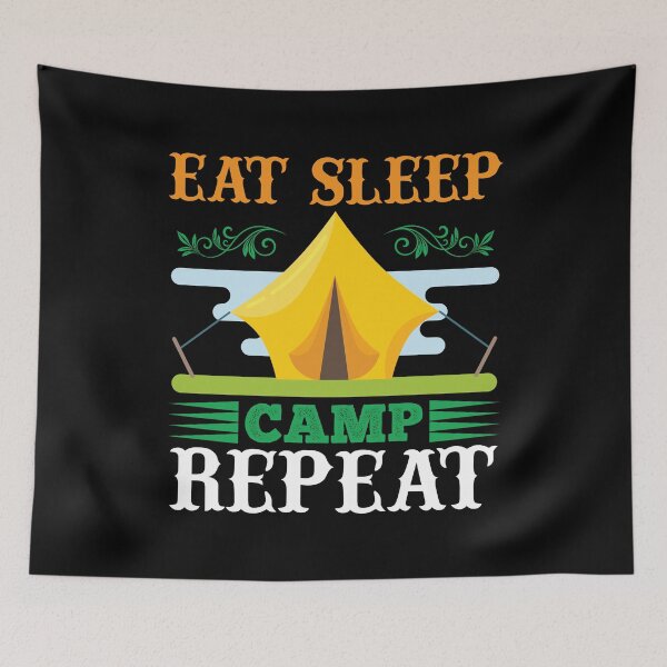Item preview, Eat sleep camp repeat designed and sold by Zexten.