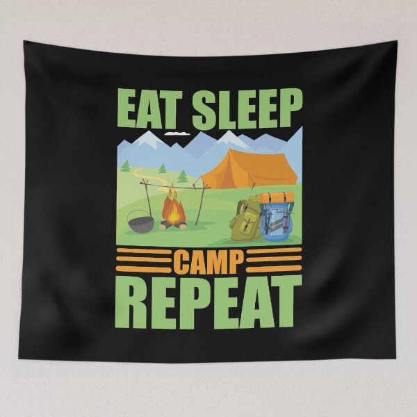 Item preview, Eat sleep camp repeat designed and sold by Zexten.