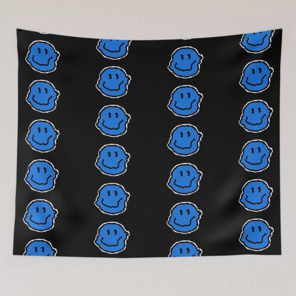 Item preview, Trippy Smiley Blue Face designed and sold by mythandframe.