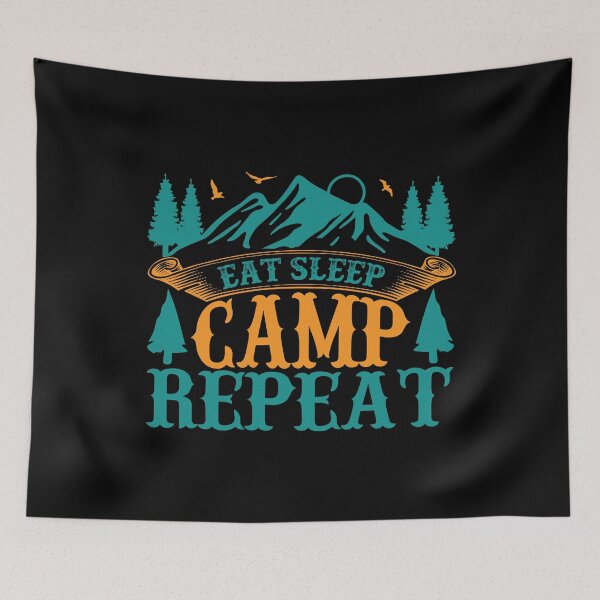 Item preview, Eat sleep camp repeat designed and sold by Zexten.