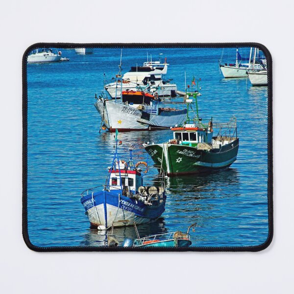 Item preview, Anchored Fishing Boats Boatyard designed and sold by worldways.
