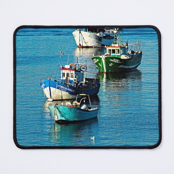 Item preview, Fishing Boats Anchorage Waterfront designed and sold by worldways.