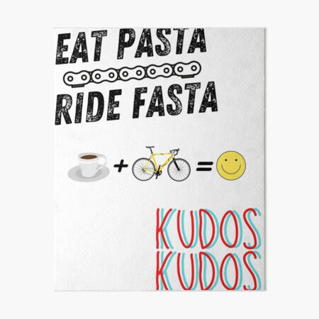 “Eat pasta ride fasta gravel bike racing bike racing cyclist sticker