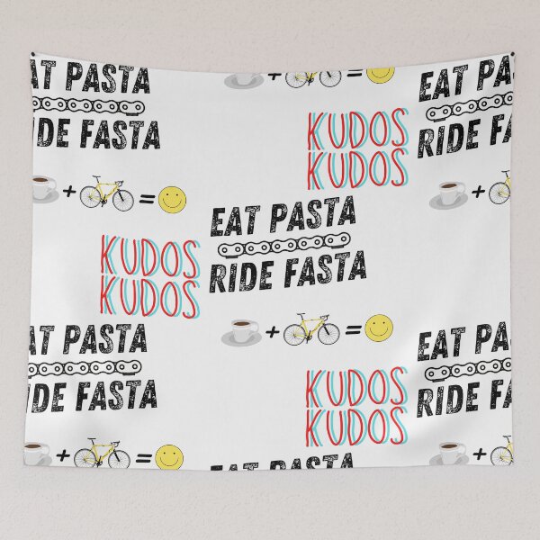 Item preview, Eat pasta ride fasta gravel bike racing bike racing cyclist sticker designed and sold by lucomini.