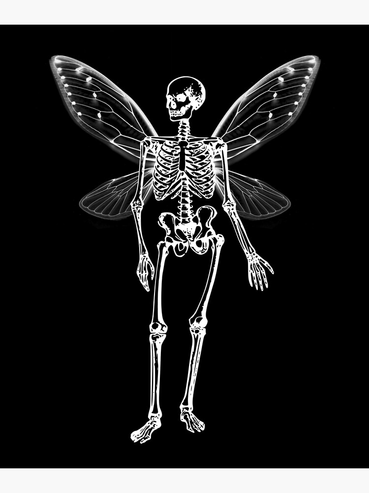 "Skeleton Fairy Grunge Fairycore Aesthetic Gothic Cottagecore" Canvas