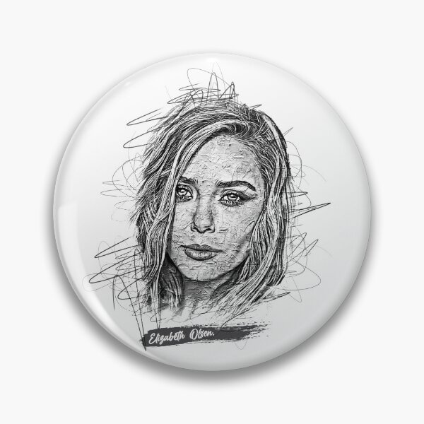 Item preview, Elizabeth Olsen Abstract Sketch Art, Elizabeth Olsen designed and sold by graphic-genie.