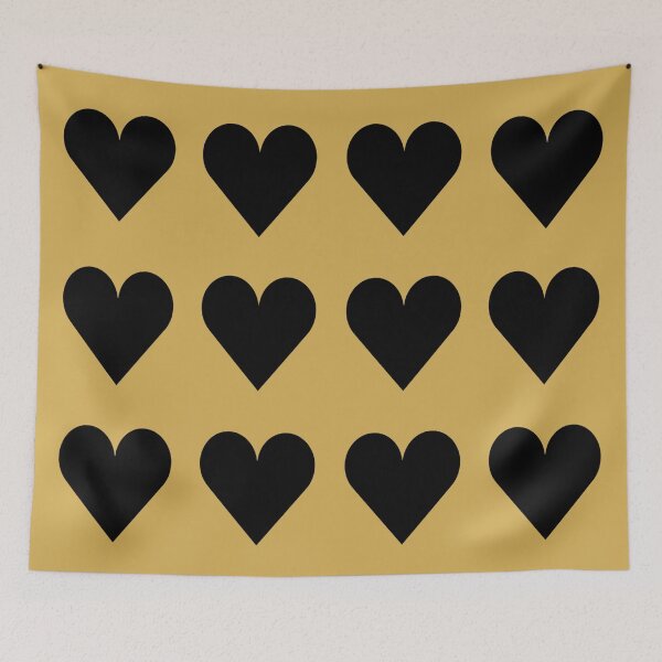 Item preview, Large BLACK & GOLD HEARTS designed and sold by RachelMacht.