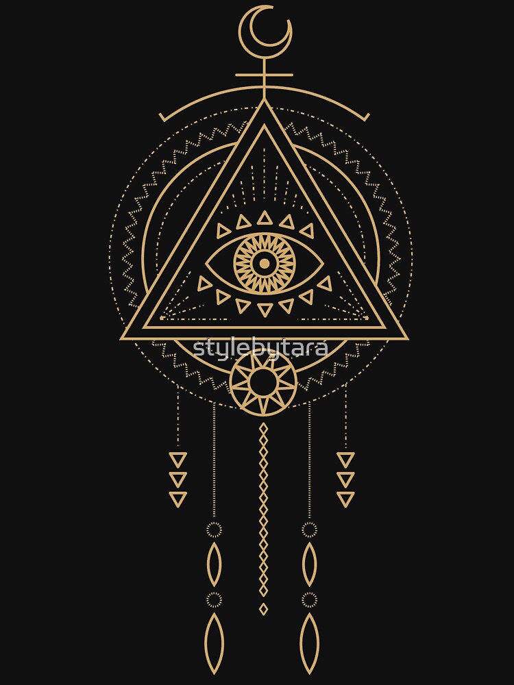 "Golden shamanic tribal symbol" Tshirt by stylebytara Redbubble