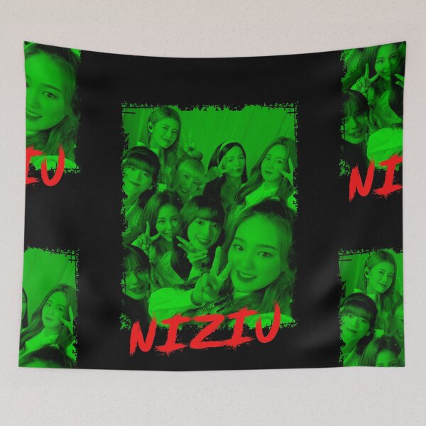 Item preview, NiziU Kpop Group Members Green Kpop RGB Color Design designed and sold by Piosenka Art.
