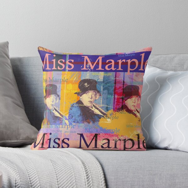 Miss Marple portrait, detective from England Throw Pillow