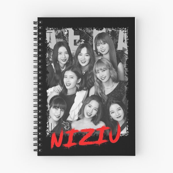 Item preview, NiziU Kpop Group Members Black and White Kpop RGB Color Design designed and sold by Piosenka Art.