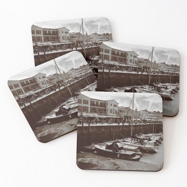 Item preview, View on the harbor of Saint-Martin-de-Ré in sepia designed and sold by FotoMahieu.