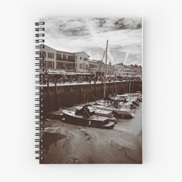 Item preview, View on the harbor of Saint-Martin-de-Ré in sepia designed and sold by FotoMahieu.