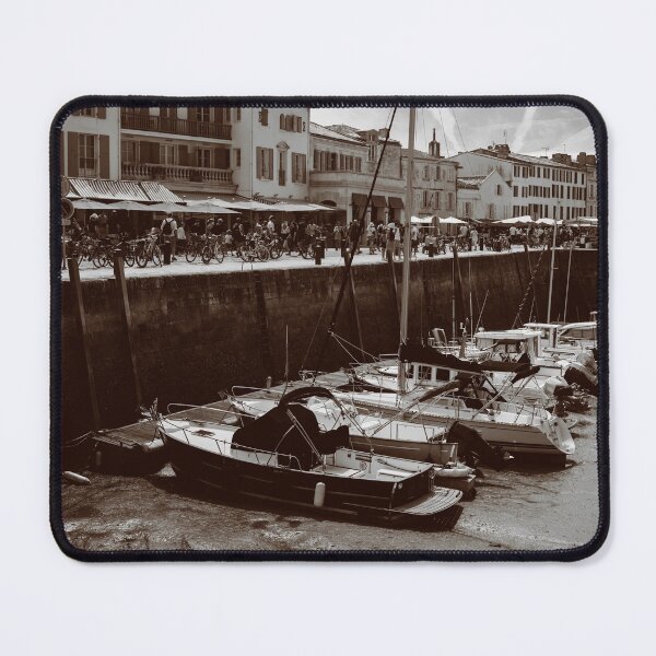 Item preview, View on the harbor of Saint-Martin-de-Ré in sepia designed and sold by FotoMahieu.