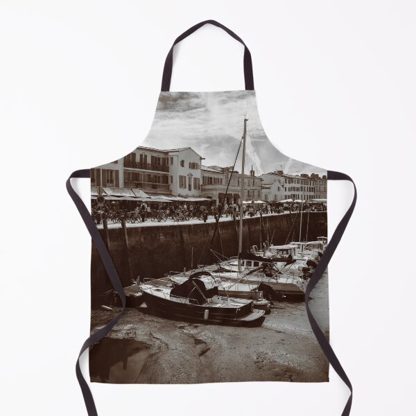 Item preview, View on the harbor of Saint-Martin-de-Ré in sepia designed and sold by FotoMahieu.