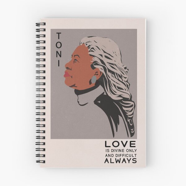 Item preview, Toni Morrison quote Love is divine only and difficult always Poster Gifts for readers, writers, Nobel, Toni Morrison print art designed and sold by GalleryArtField.