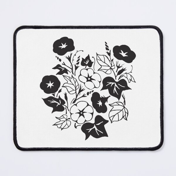Item preview, Morning Glory Flower Garden BW designed and sold by FlinArt.
