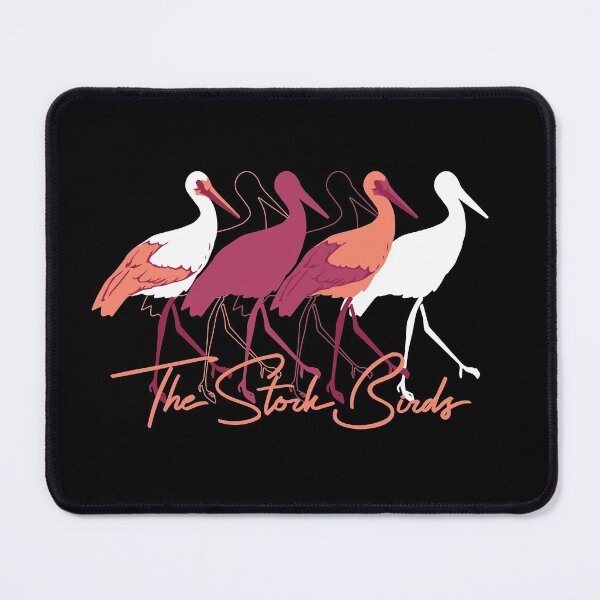 Item preview, Red and White Stork Birds Black Background Color Seamless Pattern designed and sold by FlinArt.