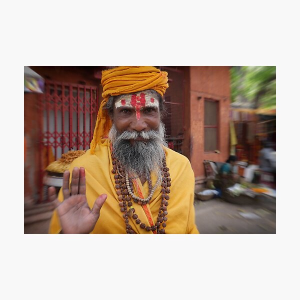 sadhu in the street | varanasi Photographic Print