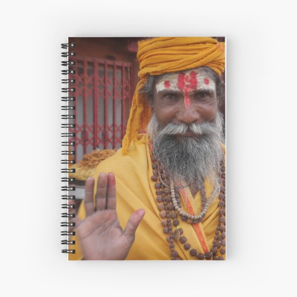 sadhu in the street | varanasi Spiral Notebook