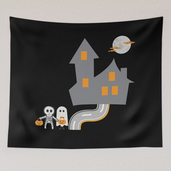 Item preview, Halloween party house with skull and boo designed and sold by Anuragwk.