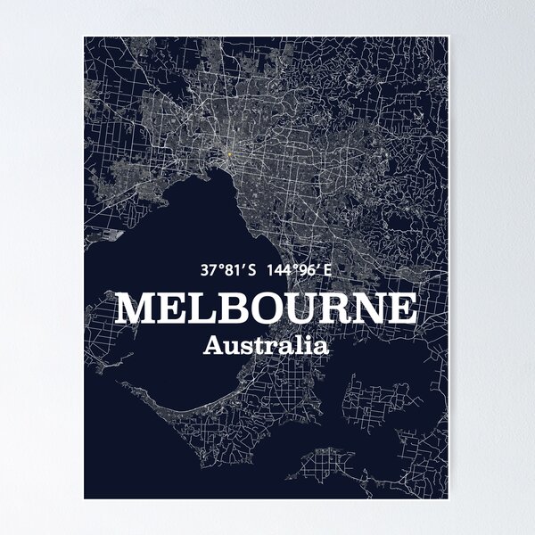 Item preview, Map of Melbourne Australia designed and sold by HouseOfBert.