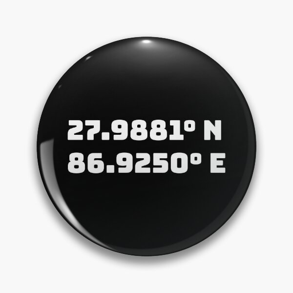 Item preview, Everest Coordinates (White) |  designed and sold by PixelsandPulp.