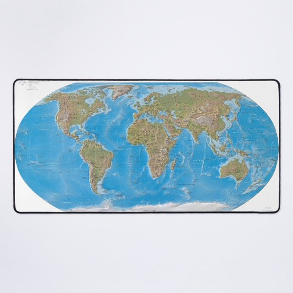 #Physical #Map of the #World 2003 Desk Mat