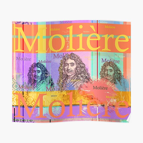 Molière portrait, well-known French writer Poster