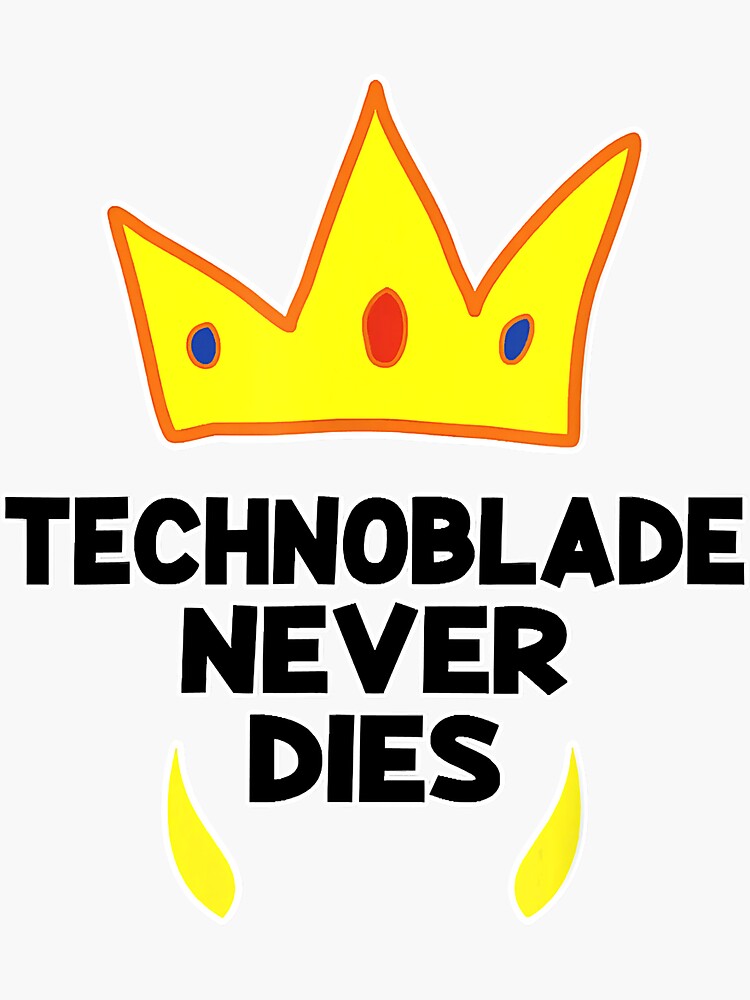 Technoblade Never Dies Cosplay Video Gamer Merch Sticker for Sale