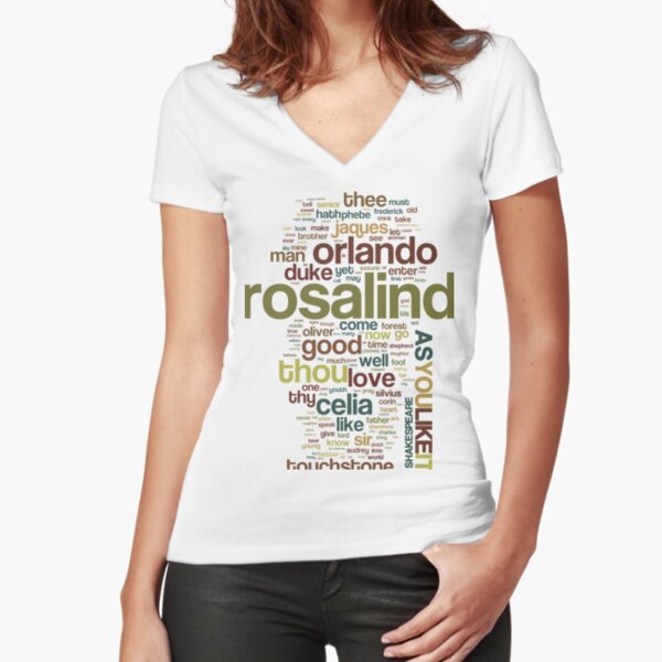 Shakespeare's As You Like It Wordplay Fitted V-Neck T-Shirt
