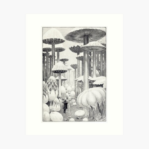 Item preview, I Was In A Forest Of Colossal Fungi - Etidorhpa (John Uri Lloyd) Illustration by J. Augustus Knapp designed and sold by TimeCapsuleArt.
