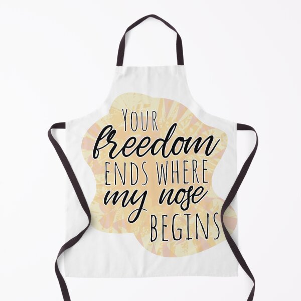 Item preview, Your Freedom Ends Where My Nose Begins - Colorful Text Quote designed and sold by TheMajesticGoat.