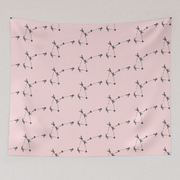 Item preview, Musca (The Fly) Constellation Roses and Hearts Doodle designed and sold by EndlessDoodles.