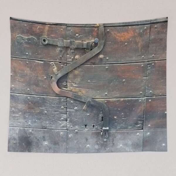 Item preview, Antique door latch wooden door Rome Italy designed and sold by Anna Lemos.