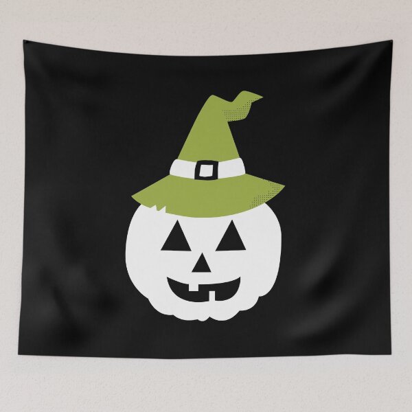 Item preview, Pumpkin Face with Witch Hat  designed and sold by Anuragwk.