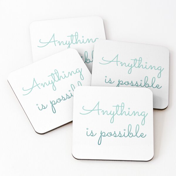 Item preview, Anything is possible - Blue Handwritten Style Text designed and sold by TheMajesticGoat.