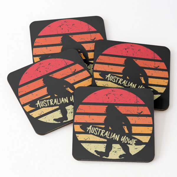Item preview, Australian Yowie, vintage sunset design with surfboard  designed and sold by 1DaisyChainLane.