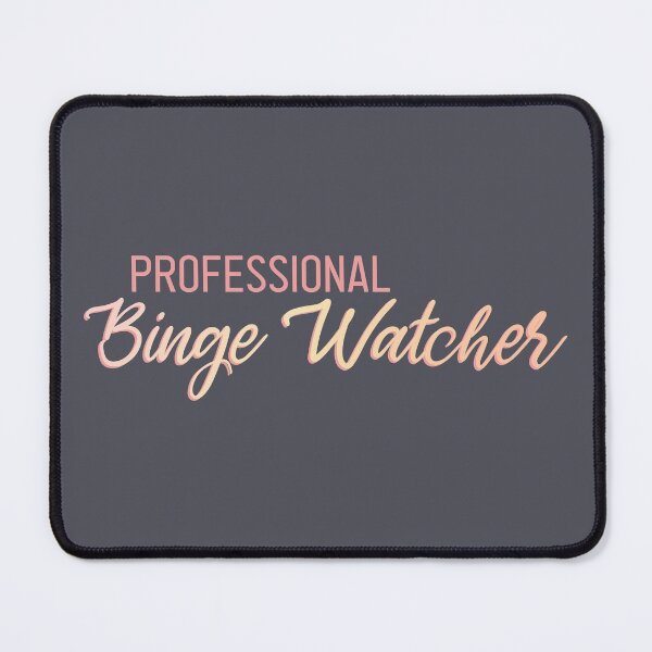 Item preview, Professional Binge Watcher - Colorful Pink and Yellow Pastel Text designed and sold by TheMajesticGoat.
