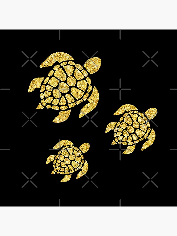 "gold glitter turtles" Poster for Sale by Redbubble
